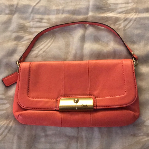 Coral Coach Clutch Wristlet - Picture 4 of 6